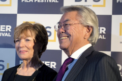 Anna Maglione Sie & John J. Sie walking the Italian Filmaker Award Red Carpet at Sie Film Center. Photographer Sean Marquantte Photography