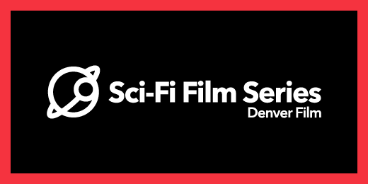 black box with a red border with the name: Sci-Fi Film Series