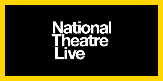 black box with a yellow border and the name National Theatre Live